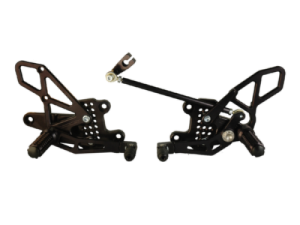 Honda CBR1000 RR Adjustable Rear Sets - Vortex Racing - V2 Design - Black - `08-`16